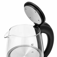 Bouilloire Électrique en Verre Transparente pour la Maison, la Cuisine et le Bureau – Petites Bouilloires à Eau Chaude 1500W – Bouilloire en Verre Portable