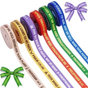 Cinta de Raso de Poliéster Blanca con Logotipo Dorado Impreso Personalizado de Lujo para Envolver Regalos, Ramos de Flores, Lazos para Bodas - Product Image 1
