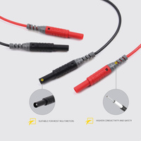 ETA4164B Cable de conexión de prueba moldeado por inyección de alta calidad Enchufe de 4mm con cable de instrumento de manga de seguridad