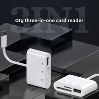 Type-C 3-en-1 lecteur de carte SD intelligent Dongle adaptateur multiport USB externe pour téléphone et tablette Micro Interface lit SD TF