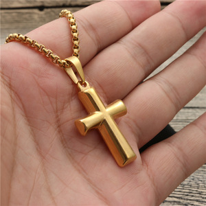 <b>Cross</b> Pendant Necklace Stainless Steel Unisex Gift Jewelry Fashion Hip Hop Style - Product Image 4