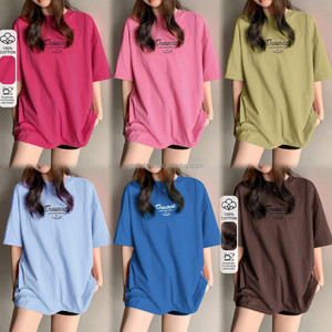 Op Maat Bedrukte Vintage Streetwear Patronen Plus Size Dames Losse Pasvorm Korte Uitgeharde T T-Shirt Modieus Voor Mode T-Shirt - Product Image 3