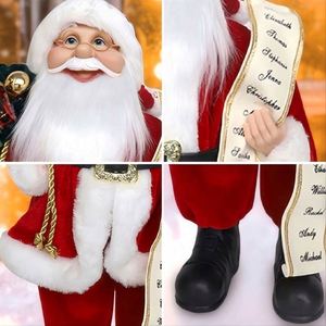 Christmas Santa Claus Resin Statue Ornament European Style Eco-Friendly Indoor Use <b>Creative</b> Craft - Product Image 4