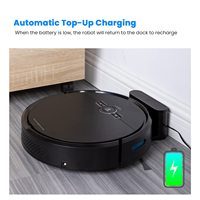 Aspirateur robot électrique intelligent 3 en 1 avec fonction de nettoyage automatique, recharge automatique et filtre HEPA pour la maison et l'hôtel