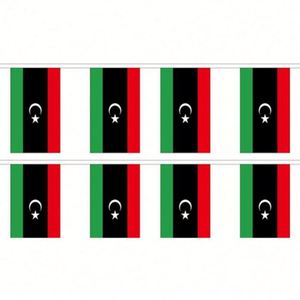 Libya Libyan ธงสายผ้าโพลีเอสเตอร์ทรงสี่เหลี่ยมสำหรับแบนเนอร์ทุกสภาพอากาศ - Product Image 4