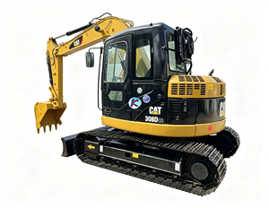 Pour excavatrice hydraulique sur chenilles 308D de 8 tonnes avec boîte de vitesses, pompe, roulement et PLC pour la construction et les travaux de terrassement - Product Image 1