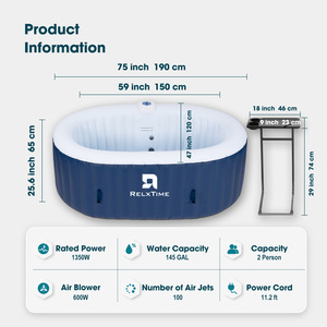 <span class=keywords><strong>Jacuzzi</strong></span> <span class=keywords><strong>inflable</strong></span> Sunshine, piscina spa ovalada, piscina, bañera, spa con chorros de aire, para exteriores e interiores - Product Image 3