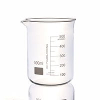 Verres de laboratoire de 2000 ml, béchers en verre durables à large bec