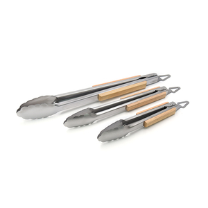 Pinze da Cucina Ergonomiche con Manico in Legno per Barbecue, Le Più Vendute nel Mercato Europeo, Pinze in Metallo per Alimenti con Blocco di Sicurezza - Product Image 2