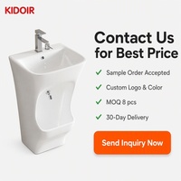 Kidoir Lavabo de Wudu autoportant double à deux niveaux en céramique et porcelaine, avec fonction de lavage des pieds