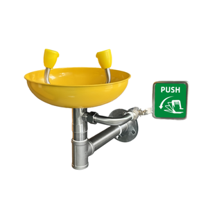 Dispositivo de Lavaojos Amarillo de ABS para Montar en la Pared, para Laboratorio - Product Image 4