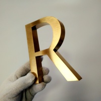 Enseignes de lettres 3D en acier inoxydable, 1 pièce, panneau métallique de canaux en Aluminium pour Salon de magasin