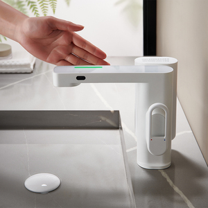 Robinet de Salle de Bain Intelligent Sans Contact avec Écran Numérique LED, Mitigeur, Distributeur de Savon Liquide et Capteur Infrarouge Automatique pour Vasque - Product Image 2