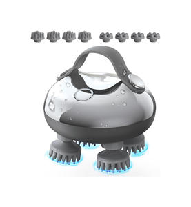 Silicone per la cura del cuoio capelluto spazzola per capelli impastare vibrante con la luce rossa di terapia testa massaggiatore per la crescita dei capelli - Product Image 1