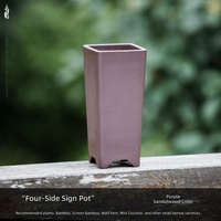 Pot carré respirant en résine écologique durable pour orchidées, auto-arrosant, type bambou, avec trous de drainage, pour rebord de fenêtre