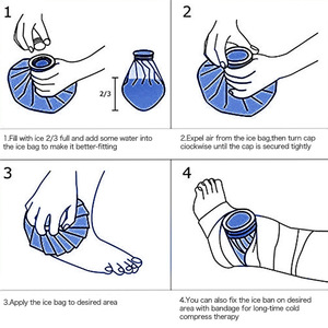 Sac de glace rechargeable de 11 ", sac de glace avec <span class=keywords><strong>bouche</strong></span> large, sac de thérapie par le froid pour le soulagement de la douleur, le gonflement, les dents de sagesse - Product Image 5