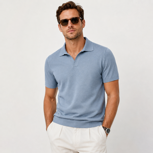 Camisa Polo de Manga Corta, Veraniega, Moderna, sin Botones, de Color Sólido. Fábrica de Camisetas Polo Personalizadas para Ropa Masculina al por Mayor - Product Image 2
