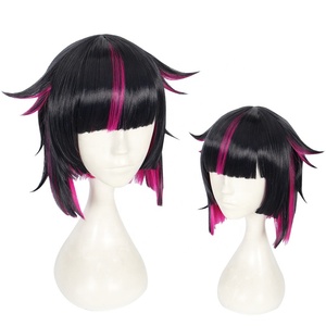 Alta calidad 35cm corto negro y rosa mezclado Twisted <span class=keywords><strong>Wonderland</strong></span> Anime Lilia Vanrouge peluca sintética Anime Cosplay pelucas - Product Image 2