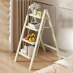 Échelle à marches pliante à 3 marches en forme de A, support à fleurs d'intérieur, échelle télescopique pour usage domestique - Product Image 3