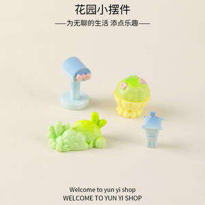 Micropaisaje casa para niños jardín pequeños adornos DIY decoraciones románticas serie Rosa adornos artesanía de resina - Product Image 3