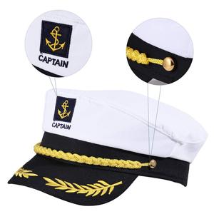 Chapeau de Capitaine Yacht pour Enfant Adulte Casquette Nautique Marine Marin <span class=keywords><strong>Amiral</strong></span> Chapeaux pour Accessoire de Costume d'Halloween - Product Image 3