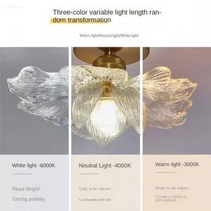 Lámpara Colgante Moderna Minimalista en Forma de Loto para Pasillo, de Acrílico y Hierro, para Balcón, Escalera, Entrada, LED, con Control Remoto - Product Image 3