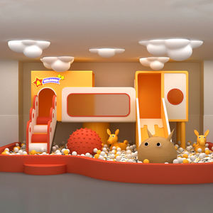 อุปกรณ์สนามเด็กเล่นในร่มขนาดเล็ก โครงปีนป่ายนุ่มพร้อมบ่อบอล เหมาะสำหรับห้องเล่นในบ้าน โรงเรียน อนุบาล และเด็กๆ - Product Image 1