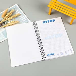 Simple <b>spiral</b> <b>notebook</b>, grid <b>notebook</b>, blank dot grid <b>notebook</b>, student stationery, custom-made. - Product Image 3