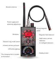 Détecteur portable Winnes, caméra GPS cachée, détecteur de sécurité, détecteur de micros espions, anti-espionnage