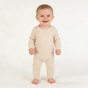 Tutina per Neonati Organica a Costine Hongbo, con Polsini a Guanto, per Bambini e Bambine da 9 a 12 <span class=keywords><strong>Mesi</strong></span>, con Cerniera a Doppio Senso - Product Image 2