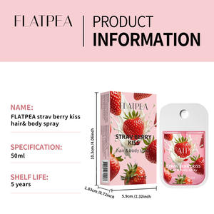 Perfume Top Card al por mayor, fabricado en fábrica, perfume de viaje con aroma a frutas, fresa y vainilla, spray para cabello y cuerpo, sin alcohol. - Product Image 3