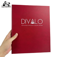 Porte-menu en cuir de luxe avec pochette transparente pour restaurant gastronomique, steakhouse