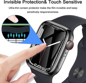 Protector de pantalla 3D para <span class=keywords><strong>Apple</strong></span> <span class=keywords><strong>Watch</strong></span> <span class=keywords><strong>8</strong></span>, sin burbujas, 41mm/45mm, 9H, antiarañazos, película protectora de TPU - Product Image 6