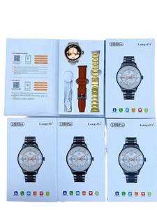 2 in 1 Smart Watch <b>with</b> 2 Straps Stainless Steel Watch Bands Round Shape Wireless Charging <b>Smartwatches</b> Smart Watch L500PRO - Product Image 5