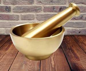 Tostadores de Ajo de Aluminio, Utensilios de Cocina de Grado Alimenticio para Hierbas y Especias, Okhli Musal/Kharal - Product Image 3