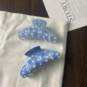 Kinling français 10cm nouveau créatif strass mini fleur femme cheveux griffes - Product Image 1