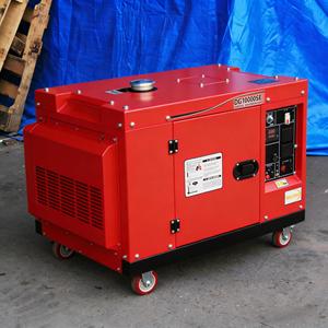 เครื่องกำเนิดไฟฟ้าดีเซลแบบพกพาขนาด 10KW 10KVA 15KW แบบเงียบพิเศษ 110V/220V/380V สำหรับใช้ในบ้าน เสียงเบา พร้อมล้อ ATS เฟสเดียว ทองแดงแท้ 100% - Product Image 1