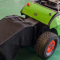 Robot tondeuse à gazon télécommandé sur roues, résistant à l'usure, largeur de coupe de 500 mm avec sac de ramassage d'herbe amovible
