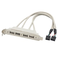 Cable deflector USB 2,0 Dupont de 9 pines a 4 puertos, deflector para ordenador de marco principal, 30cm, disponible