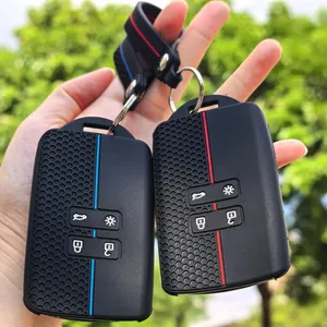 <span class=keywords><strong>Porte</strong></span>-clés en Silicone, housse de <span class=keywords><strong>clé</strong></span> de voiture pour Renault Captur Koleos Kadjar Arkana Megane <span class=keywords><strong>Dacia</strong></span> Duster Sandero Stepway - Product Image 1
