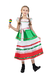 Halloween Costumes for Girls <strong>Mexican</strong> Party <strong>Dresses</strong> Role-Playing Costumes Stage Performance Attire Polyester Material - Product Image 2