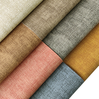 Tissu d'ameublement de designer pour canapés et meubles, imprimé lin, cuir Rexine gaufré