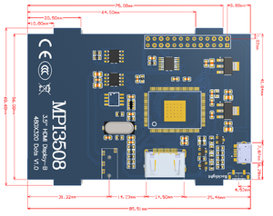 หน้าจอ TFT ขนาด 3.5 นิ้วสำหรับ Raspberry Pi 3/4 พร้อมระบบสัมผัสแบบต้านทาน ความละเอียด 480x320 HD รองรับบอร์ดพัฒนา 5B/4B/3B+/3B/2B - Product Image 6