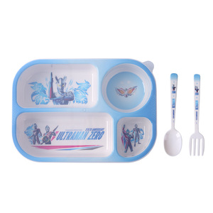 Wuhe Childrens Divided Plate Cartoon Design 301-500Ml For 2-4 Years Kids Mealtime - Product Image 2