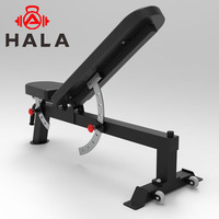 Banc de musculation réglable pour salle de sport commerciale HALA-FB-1810 en acier Style plat équipement de musculation à domicile Fitness pliable