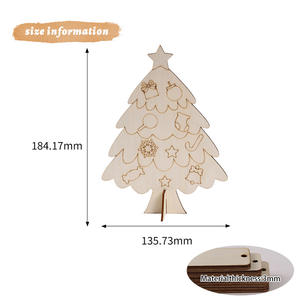Unfinished Handcrafted <strong>Christmas</strong>-style Wooden Ornaments for <strong>Christmas</strong> White Base Graffiti Ornaments ForChristmas Tree <strong>Decoration</strong> - Product Image 5