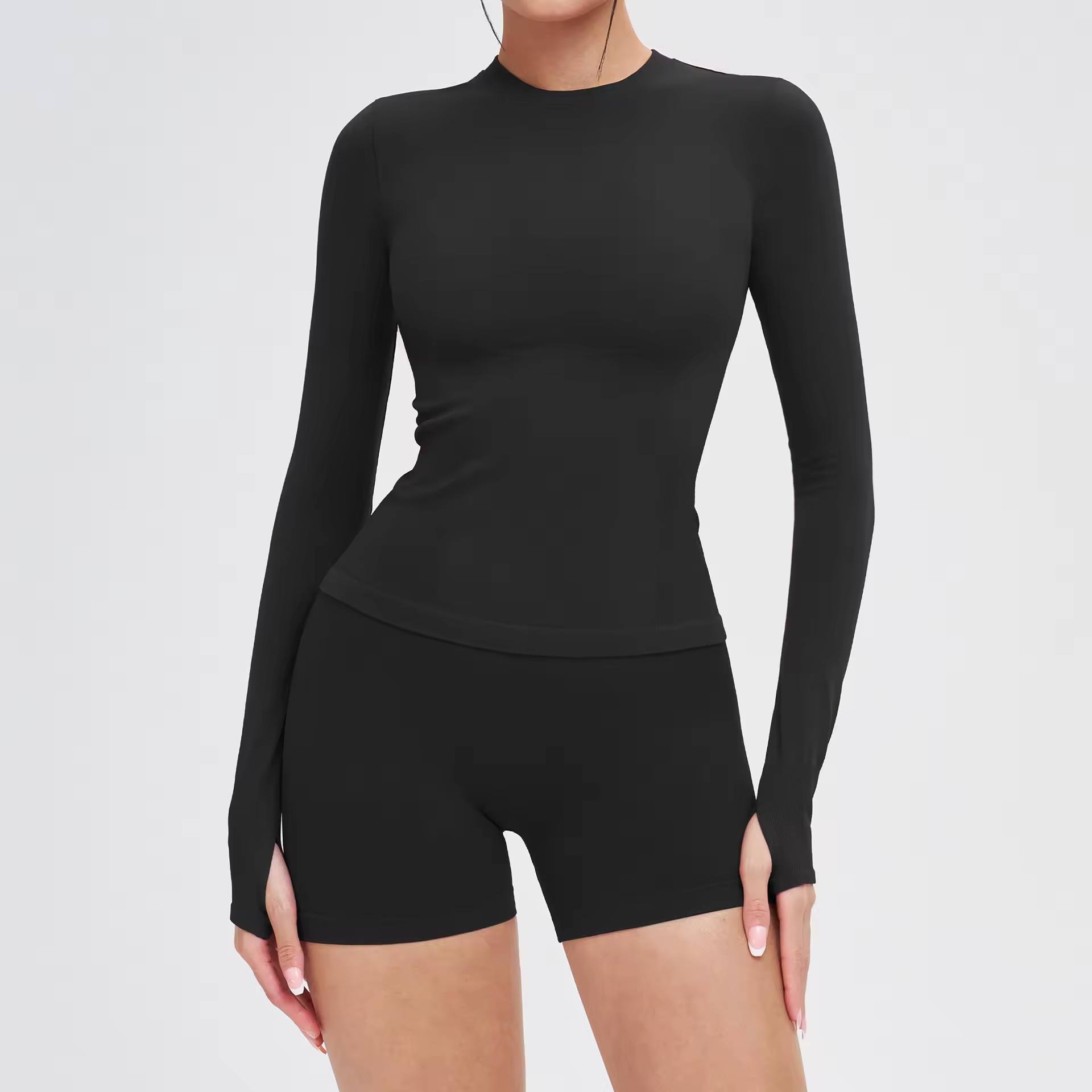 Black Long sleeve+short