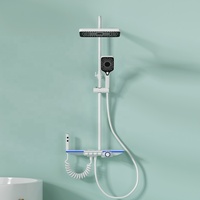 <strong>Top</strong> 5 Luxury <strong>Piano</strong> Keys Modern Bath Faucet Brass Best <strong>Sellers</strong> Bathroom Tap Sets Wall Matte White LED Thermostatic Shower Set