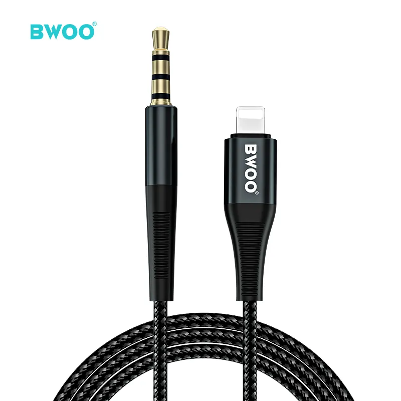 Bwoo Nieuwe Aankomst Auto Audio Kabel Nylon Materiaal 3.5Mm Aux Kabel