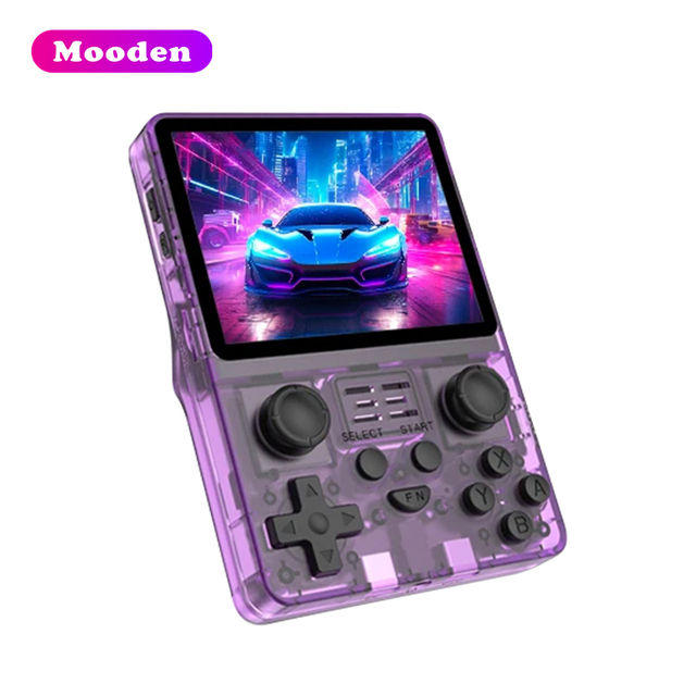 S RGB20S Portable Handheld Game Console 3.5 Screen Inch Classic Retro Game Player Open Source Game Consola for PSP/N64 Kids Gif